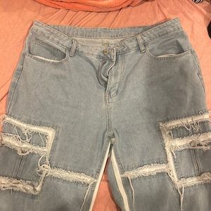 SHEIN Semi-distress Jeans